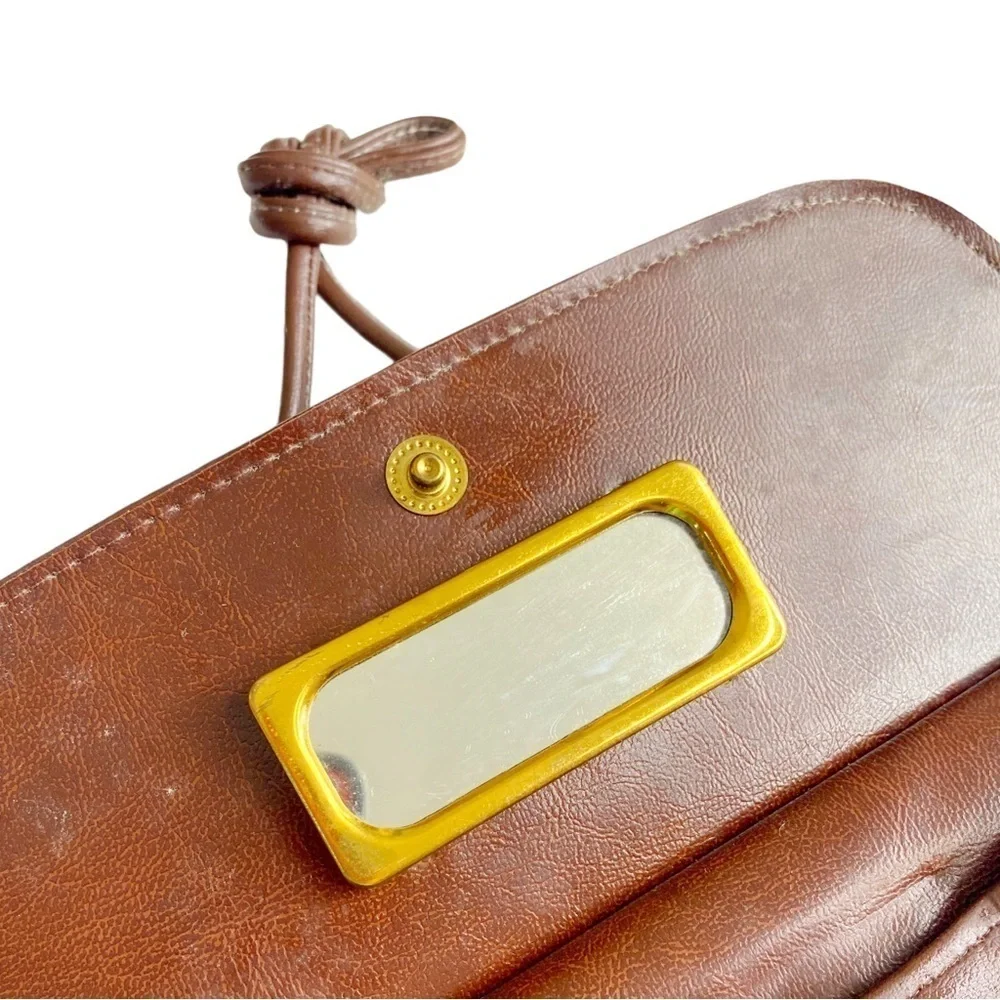 Vintage Brown Shoulder Clutch Purse - Picture 2 of 4